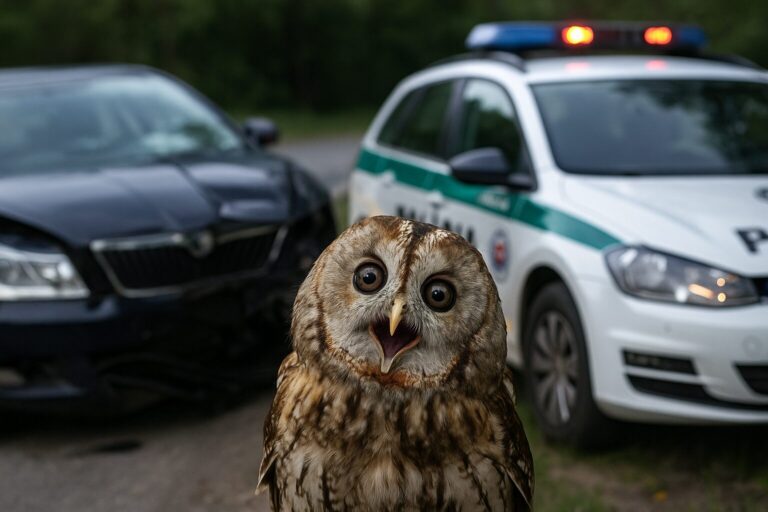 Vodič pod vplyvom alkoholu zrazil sovu, skončil v policajnej cele