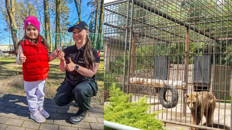 Policajný medvedík v spišskonovoveskej ZOO: Deti sa učili bezpečnosti hravou formou