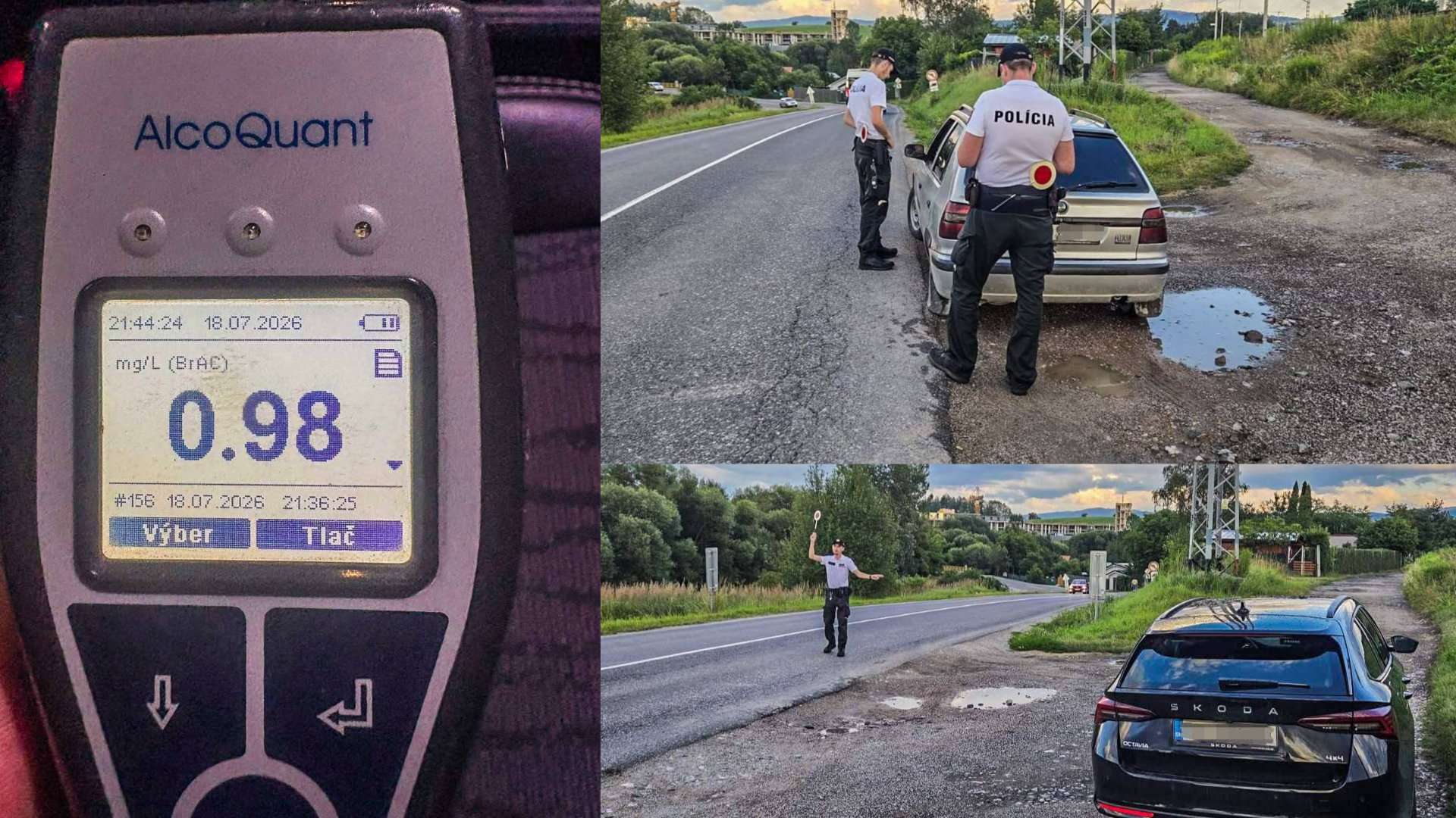 Večerná nehoda pri Hrabušiciach a opitý vodič v Odoríne: Polícia vysvetľuje zvýšený počet majákov